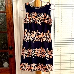 Banana Republic sexy dress sz 6 NWOT navy & coral slimming 🔥 stretchy